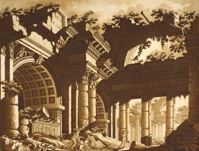 Ruins of a Temple by Lodovico Pozzetti